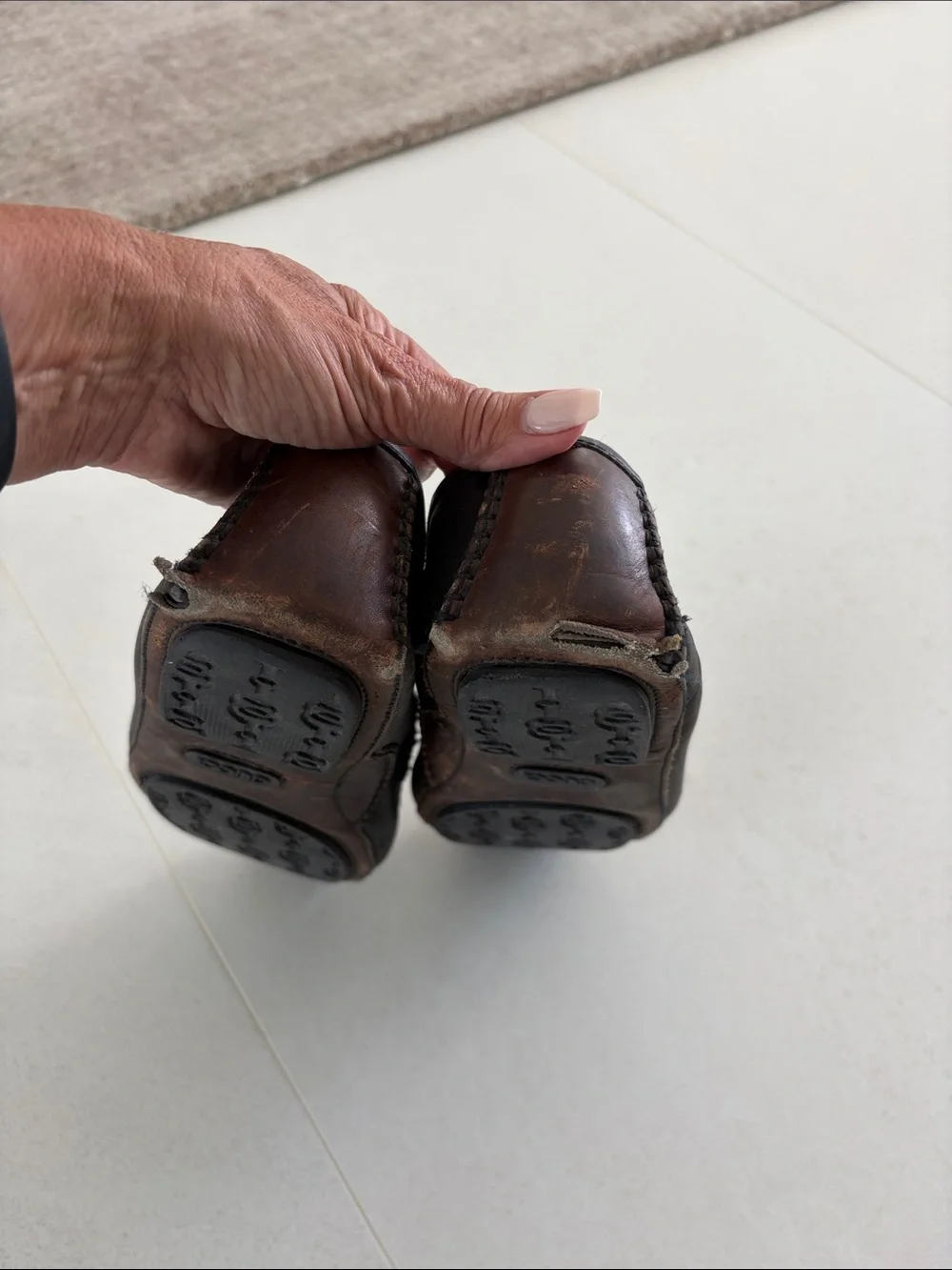 MENS GUCCI BLACK LEATHER DRIVING SHOES 10